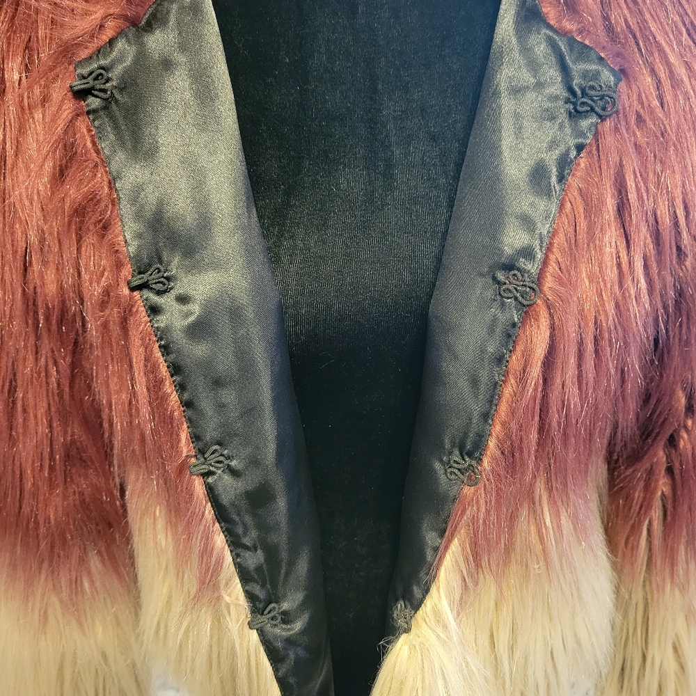 Bebe Ombre Faux Fur Coat - Picture 14 of 17
